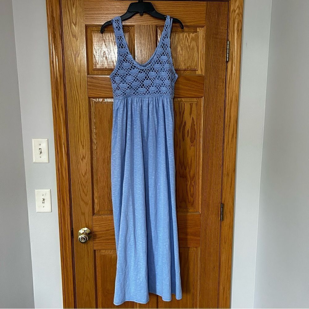 Aerie Blue Sleeveless Scoop Neck Sundress - Picture 3 of 6